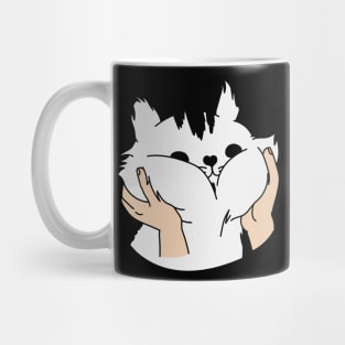 Petting cute cat Mug